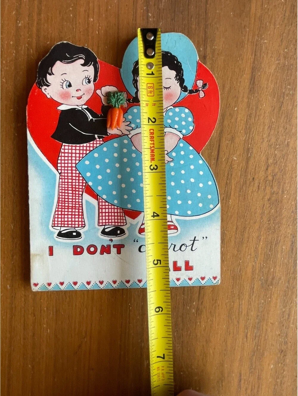 Valentine Card I Don't Carrot All Little Boy & Girl Valentine's Day Card